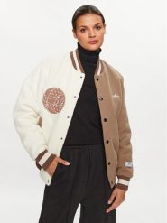 Mercer Amsterdam Kurtka bomber Unisex The All Out Varsity MEAP231007 Beżowy Regular Fit. Brązowe kurtki męskie Mercer Amsterdam, l, bez wzorów, z wełny, bez kaptura. Za 1,239.00 zł.