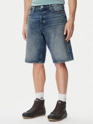 G-Star Raw Szorty jeansowe Deeggie D28474-E352 Niebieski Regular Fit. Niebieskie szorty męskie G-Star Raw, z bawełny, bez kołnierzyka. Za 349.99 zł.