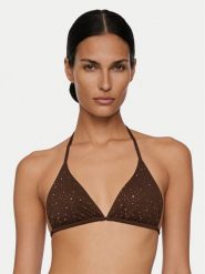 Guess Góra od bikini E6GJ34 MC040 Brązowy. Brązowe bikini damskie Guess, z aplikacjami. Za 319.99 zł.