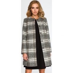 Klasyczny płaszcz w kratę s138. Brązowe płaszcze damskie Style, s, bez wzorów, eleganckie. Za 229.00 zł.