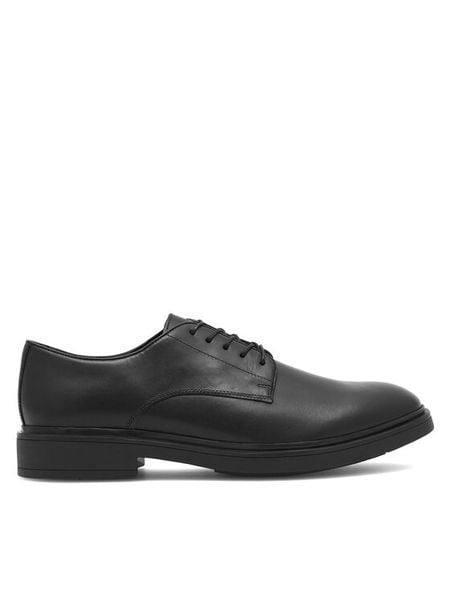 Badura Półbuty JAMES-01 MI08 Czarny. Czarne buty wizytowe męskie Badura, ze skóry, bez zapięcia. Za 299.99 zł.