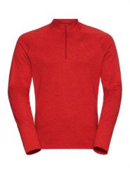 Odlo Bluza polarowa "Sesvenna" w kolorze czerwonym rozmiar: XL. Czerwone bluzy bez kaptura męskie Odlo, bez wzorów, z materiału, sportowe, bez kołnierzyka, bez ramiączek. Za 180.06 zł.