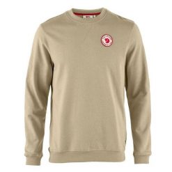 Sweter Męski Fjallraven 1960 Logo Badge. Brązowe swetry męskie Fjällräven, m, bez wzorów, z bawełny, bez kołnierzyka. Za 510.45 zł.