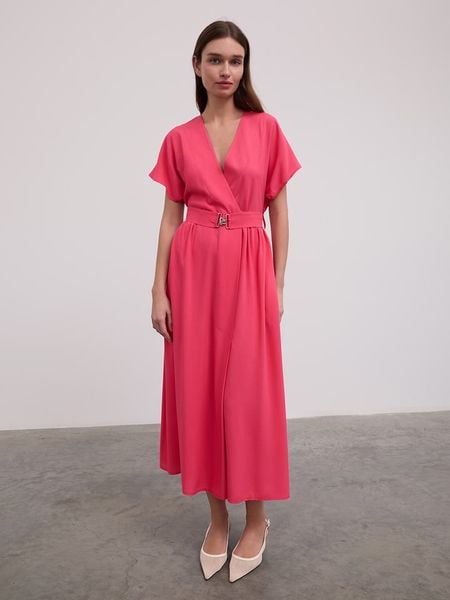 BGN Sukienka w kolorze różowym rozmiar: 40. Różowe sukienki damskie BGN, na imprezę, bez wzorów, z tkaniny, bez kołnierzyka, bez ramiączek, maxi. Za 83.03 zł.