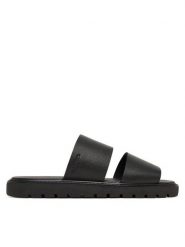 Calvin Klein Klapki Sq Molded Sandal Db Lth HM0HM02234 Czarny. Czarne klapki i japonki męskie CALVIN KLEIN, ze skóry. Za 409.99 zł.
