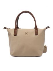 Tommy Hilfiger Torebka Popette Mini Tote AW0AW17709 Brązowy. Brązowe torebki klasyczne damskie Tommy Hilfiger, bez wzorów, z materiału, bez dodatków. Za 309.99 zł.