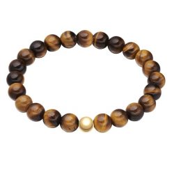 True Rebels Bransoletka ze Stali Nierdzewnej w zlotym z Okiem Tygrysa Bransoletki 1 ct Męskie. Żółte biżuteria dla mężczyzn True Rebels, pozłacane. Za 169.99 zł.