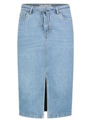 Sublevel Spódnica dżinsowa w kolorze błękitnym rozmiar: M. Niebieskie spódniczki damskie Sublevel, m, z aplikacjami, ze skóry, klasyczne, midi, proste. Za 86.99 zł.