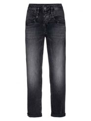 Herrlicher Dżinsy "Shyra" - Tapered fit - w kolorze czarnym rozmiar: W33. Czarne jeansy damskie Herrlicher, z podwyższonym stanem. Za 226.10 zł.