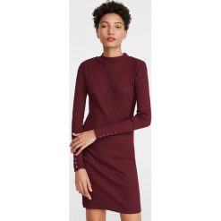 Sukienka z modalem - Bordowy. Czerwone sukienki damskie Reserved, l, bez wzorów, bez kołnierzyka, bez ramiączek. W wyprzedaży za 49.99 zł.