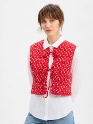 Levi's pikowana kamizelka z lnem - Kobiety Sztuczne włókno czerwony|beżowy, S. Brązowe kamizelki damskie Levi's, s, z bawełny. Za 279.95 zł.