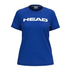 Koszulka damska Head Club Original. Niebieskie bluzki sportowe damskie HEAD, m, z bawełny, bez kołnierzyka, bez ramiączek. Za 117.00 zł.