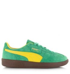 Tenisówki Puma Model Palermo Kolor Zielony. Zielone trampki i tenisówki męskie Puma, bez wzorów, z gumy, bez zapięcia. Za 249.49 zł.