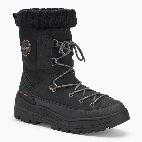 Śniegowce męskie Napapijri Herb. Czarne buty zimowe męskie Napapijri, na zimę, bez zapięcia. Za 569.99 zł.