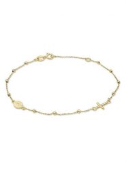 Diamant Exquis Złota bransoletka z elementami ozdobnymi rozmiar: onesize. Żółte bransoletki damskie Diamant Exquis, złote. Za 782.99 zł.