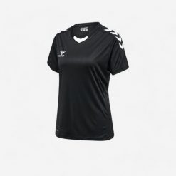 Koszulka do piłki ręcznej damska Hummel Core XK. Czarne bluzki damskie HUMMEL, l, bez wzorów, z materiału, sportowe, bez kołnierzyka, bez ramiączek. Za 109.99 zł.