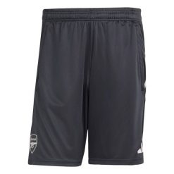 Szorty treningowe Arsenal EU 2025/26. Szare szorty męskie Adidas, z materiału, bez kołnierzyka. Za 226.50 zł.
