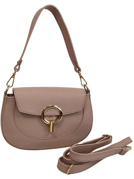 Florence Bags Skórzana torebka w kolorze jasnoróżowym - 15 x 24 x 5 cm rozmiar: onesize. Różowe torebki klasyczne damskie Florence Bags, bez wzorów, z materiału, bez dodatków. Za 217.99 zł.