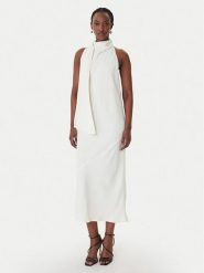 Marella Sukienka koktajlowa Ninfee 2613221083 Écru Regular Fit. Sukienki damskie Marella, bez wzorów, z syntetyku, wizytowe, bez kołnierzyka, bez ramiączek. Za 1,199.00 zł.