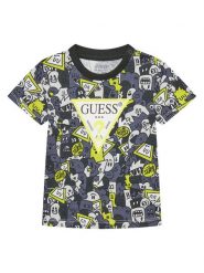 Guess T-Shirt N5YI04 K8HM4 Szary Regular Fit. Szare t-shirty chłopięce Guess, z aplikacjami, z bawełny, bez ramiączek. Za 69.99 zł.