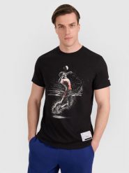 4F T-shirt regular z nadrukiem siatkarskim męski - czarny XXL. Czarne t-shirty męskie 4f, l, bez wzorów, z bawełny, bez kołnierzyka. Za 69.99 zł.