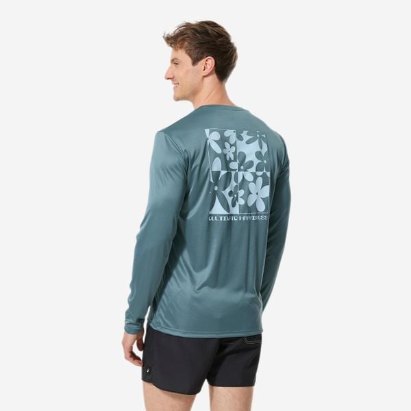 Koszulka UV surfingowa męska Decathlon Water T-shirt Cutyflow długi rękaw. Brązowe koszulki męskie z długim rękawem Decathlon, l, bez wzorów, z dzianiny, bez kołnierzyka. Za 59.99 zł.