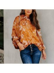 Milan Kiss Bluzka w kolorze pomarańczowym rozmiar: XL. Pomarańczowe bluzki damskie Milan Kiss, xl, bez wzorów, bez kołnierzyka, bez ramiączek. Za 105.63 zł.