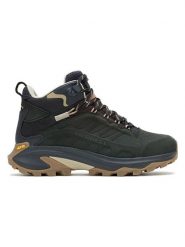 Merrell Skórzane buty trekkingowe "Moab Speed 2 Mid" w kolorze granatowo-czarnym rozmiar: 37. Czarne obuwie trekkingowe damskie MERRELL. Za 369.71 zł.