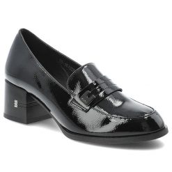 Czarne Półbuty Vinceza Eleganckie Obuwie Damskie. Czarne półbuty damskie VINCEZA, bez wzorów, z lakierowanej skóry, eleganckie, bez obcasa, na obcasie. Za 179.00 zł.