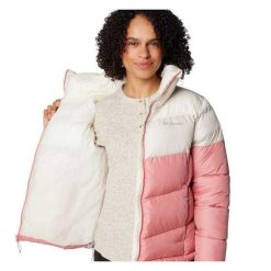 Kurtka Damska Puffect II Z Pełnym Zamkiem Błyskawicznym Z Podpinką. Białe kurtki damskie Columbia, l, bez wzorów, z materiału, bez kaptura. Za 749.99 zł.