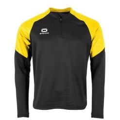 Bluza dresowa 1/4 zip Stanno Bolt. Czarne bluzy sportowe damskie STANNO, xl, bez wzorów, z dresówki, bez ramiączek, bez kaptura. Za 249.50 zł.