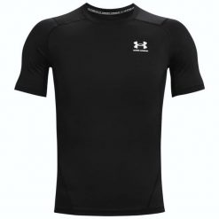 T-shirt męski Under Armour Hg Armor Comp Ss w kolorze czarnym. Białe t-shirty męskie Under Armour, m, bez wzorów, bez kołnierzyka. Za 257.99 zł.