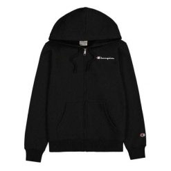 Bluza Damska Z Pełnym Zamkiem Błyskawicznym Z Markowym Rękawem. Czarne bluzy bez kaptura damskie CHAMPION. Za 347.99 zł.