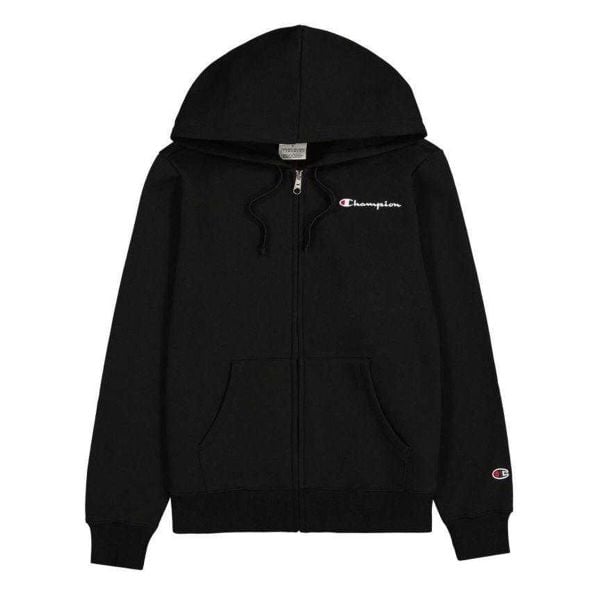 Bluza Damska Z Pełnym Zamkiem Błyskawicznym Z Markowym Rękawem. Czarne bluzy bez kaptura damskie CHAMPION, l, z bawełny. Za 345.99 zł.