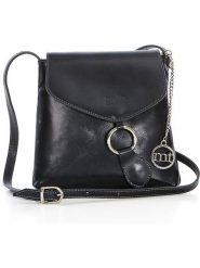 Mia Tomazzi Skórzana torebka "Ortica" w kolorze czarnym - 22 x 20 x 5 cm rozmiar: onesize. Czarne torebki klasyczne damskie Mia Tomazzi, bez wzorów, z materiału, bez dodatków. Za 244.80 zł.