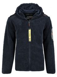 Geographical Norway Kurtka polarowa w kolorze granatowym rozmiar: M. Niebieskie kurtki męskie Geographical Norway, m, bez wzorów, z polaru, bez kaptura. Za 174.02 zł.