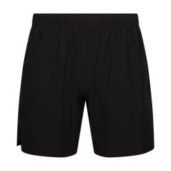 Męskie Spodenki Tsgard Active Shorts. Czarne szorty męskie Trespass, bez kołnierzyka. Za 119.99 zł.