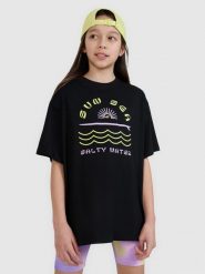 4F T-shirt oversize z nadrukiem dziewczęcy - czarny 122 (6-7 lat). Czarne koszulki dziewczęce 4f, uniwersalny, bez wzorów, z bawełny, bez ramiączek. W wyprzedaży za 29.99 zł.