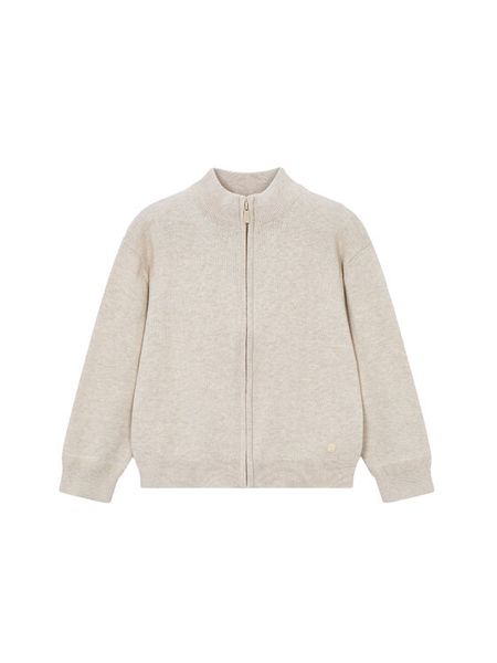 Mayoral Kardigan 3382 Beżowy Regular Fit. Brązowe swetry chłopięce Mayoral, bez wzorów, z bawełny, bez kołnierzyka. Za 109.99 zł.