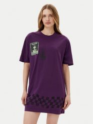 Volcom Sukienka codzienna Filip Rygalski B1312516 Fioletowy Loose Fit. Fioletowe sukienki damskie Volcom, na co dzień, l, bez wzorów, z bawełny, bez kołnierzyka, bez ramiączek, proste. Za 179.99 zł.