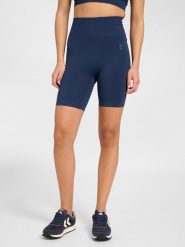Szorty damskie Hummel Flow. Niebieskie spodenki sportowe damskie HUMMEL, s, z dzianiny, na fitness i siłownię. Za 128.00 zł.