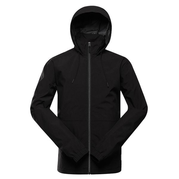 Kurtka męska miejska przeciwdeszczowa Alpine Pro Remon. Czarne kurtki męskie Alpine Pro, l, bez wzorów, z materiału, biznesowe, z kapturem. Za 239.00 zł.