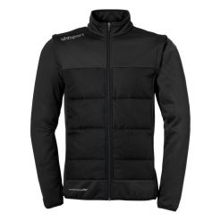 Kurtka z odpinanymi rękawami Uhlsport Essential. Czarne kurtki męskie UHLSPORT, l, bez wzorów, z materiału, bez kaptura. Za 254.75 zł.