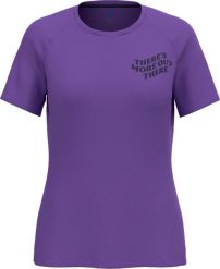 Koszulka damska Odlo ESSENTIAL PRINT T-shirt crew neck s/s. Fioletowe topy sportowe damskie Odlo, l, bez wzorów, z materiału, bez ramiączek. Za 165.00 zł.