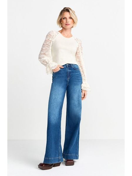 Rich & Royal Bluzka w kolorze kremowym rozmiar: M. Brązowe bluzki damskie Rich & Royal, m, bez wzorów, z koronki, bez kołnierzyka, bez ramiączek. Za 227.85 zł.