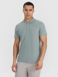 4F Koszulka polo regular męska - khaki XXL. Brązowe koszulki polo męskie 4f, m, bez wzorów, z bawełny, bez ramiączek. Za 99.99 zł.