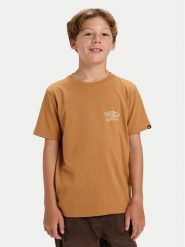 Quiksilver T-Shirt Hw Snaky Ways EQBZT04912 Brązowy Regular Fit. Brązowe t-shirty chłopięce Quiksilver, bez wzorów, z bawełny, bez ramiączek. Za 109.99 zł.