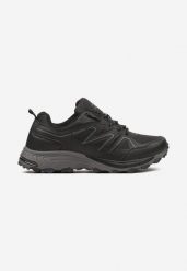 Czarne Płaskie Buty Sportowe Sneakersy z Tłoczoną Podeszwą Evida. Czarne buty sportowe na co dzień męskie Born2be, bez zapięcia. Za 149.99 zł.