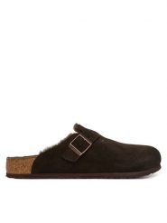 Birkenstock Klapki Boston Fur 1020567 Brązowy. Brązowe klapki i japonki męskie Birkenstock, ze skóry. Za 726.99 zł.