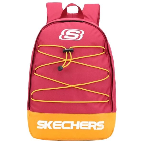 Plecak unisex Skechers Pomona Backpack pojemność 18 L. Czerwone plecaki damskie Skechers, bez wzorów, z materiału, sportowe. Za 89.99 zł.